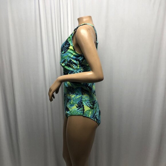 Summer Mae Tropical Leaf One Piece Swimsuit Womens Size 14 Beach Vacation NEW - Picture 5 of 13